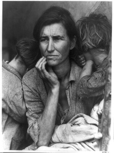 Dorothea Lange photographed for the Farm Security Administration (FSA), a New Deal program designed to document the Dust Bowl and the Great Depression while helping farmers.