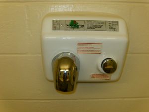 "Dryers help protect the environment. They save trees from being used for paper towels. They eliminate paper towel waste. They are more sanitary to use and help maintain cleaner facilities."